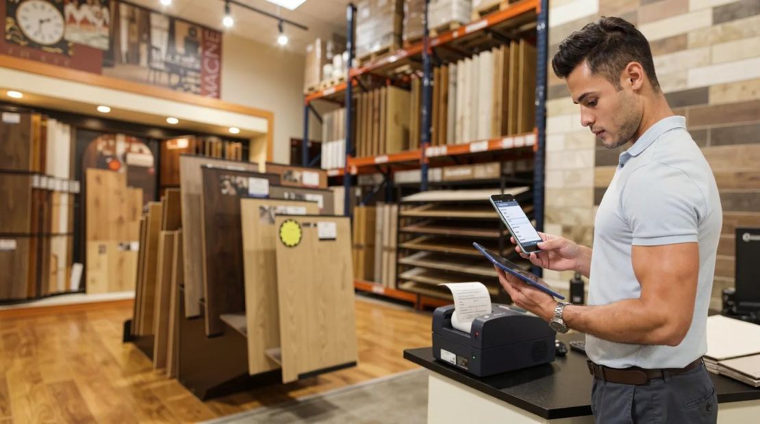Flooring Installation Tech Using Dealer Portal