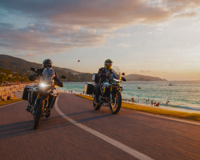Freedom in motion — riders cruise along Phuket.