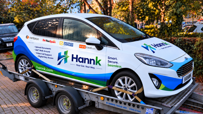 Hannk Demo Vehicle Travelling throught the UK