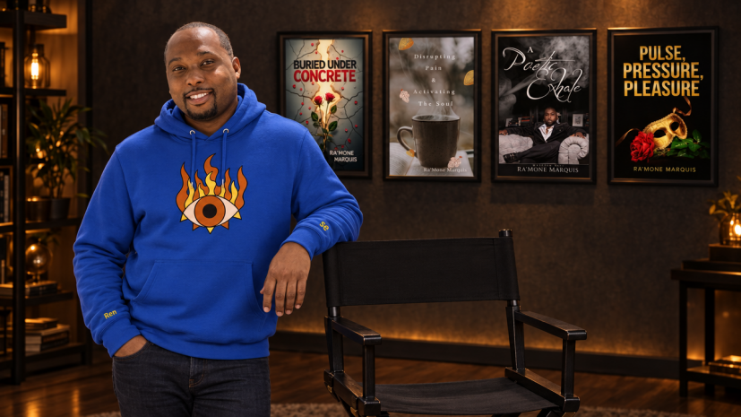 Host Standing In Podcast Studio