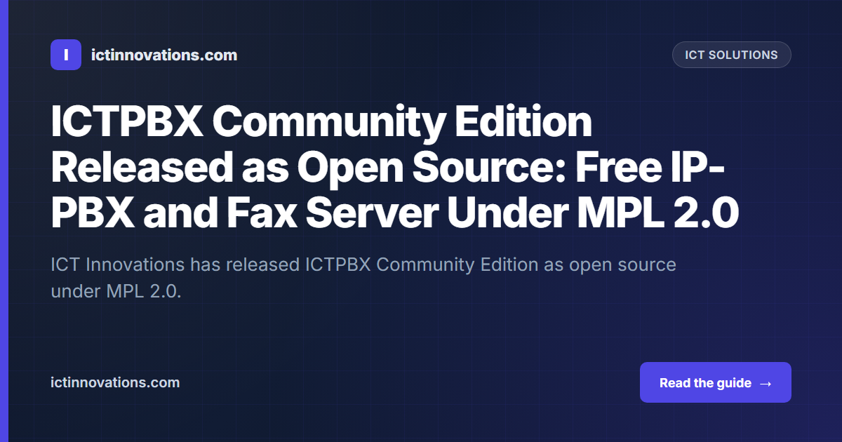 ICTPBX Community Edition Open Source