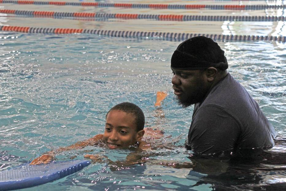 Jackson Ford,10, gains confidence in Y swim class.