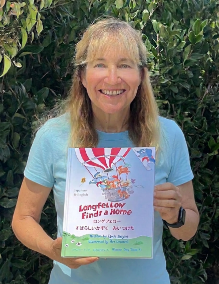 Linda Shayne and her new children's book.