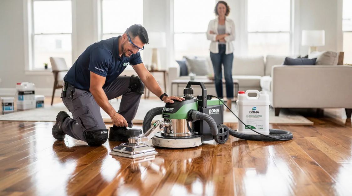 Local Hardwood Flooring Installer Using Bona Produ