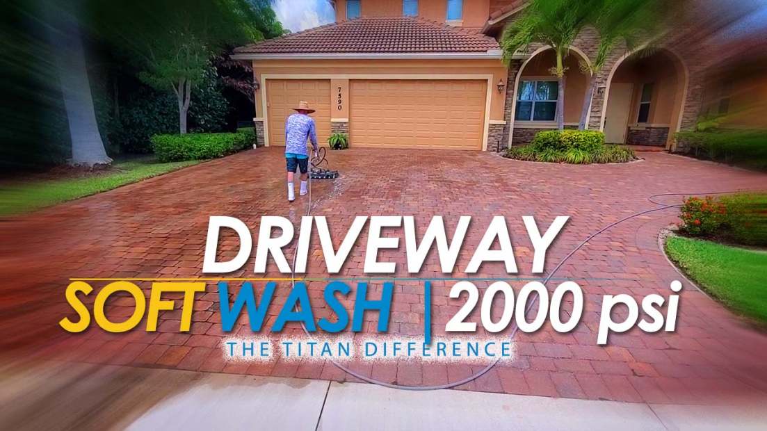 Pressure Wash / Soft Wash Paver Driveway